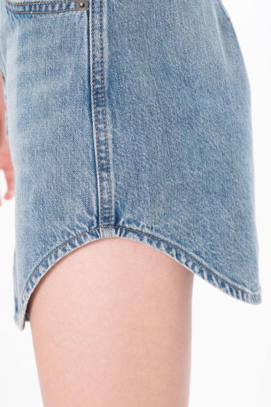 26SS 디젤 드-아드 데님 버튼-프론트 미니스커트 A17916 0IRAC 01 Denim - DIESEL