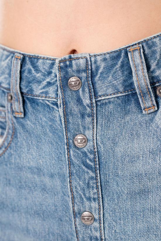 26SS 디젤 드-아드 데님 버튼-프론트 미니스커트 A17916 0IRAC 01 Denim - DIESEL