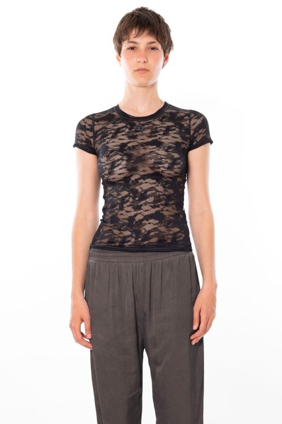 26SS 디젤 반팔 티셔츠 A18315 0DRAK 900 Black