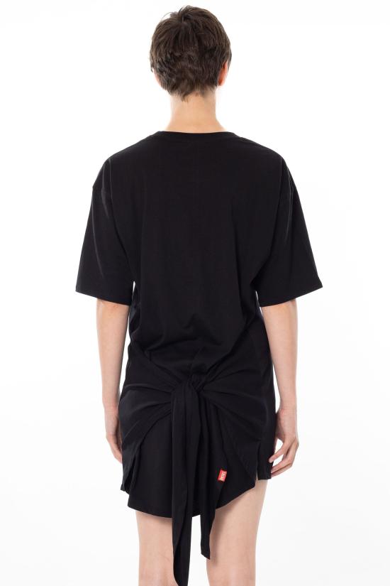 26SS 디젤 D-Elvor 이보르 티셔츠 드레스 A19232 0NIAX 9XX Black - DIESEL