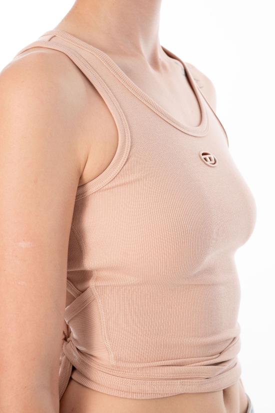 26SS 디젤 T-앙키 테일 S1 크롭 탑 A21019 0EJAI 7AW Beige - DIESEL
