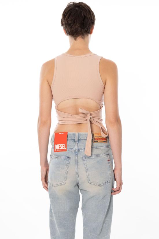 26SS 디젤 T-앙키 테일 S1 크롭 탑 A21019 0EJAI 7AW Beige - DIESEL