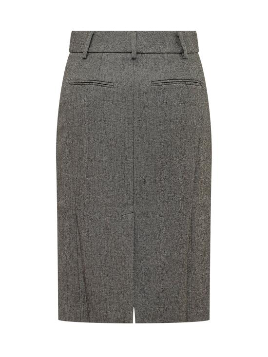 26FW 안다마네 미디 스커트 T200375ATNP269 897 GREY BLACK - ANDAMANE