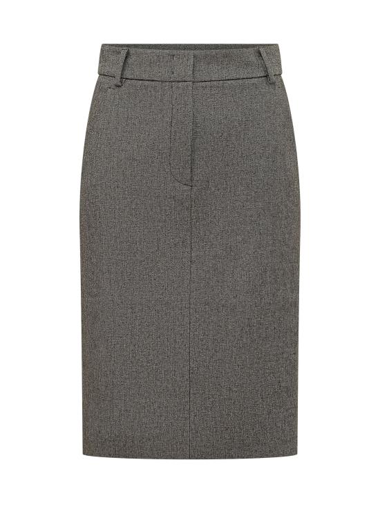26FW 안다마네 미디 스커트 T200375ATNP269 897 GREY BLACK