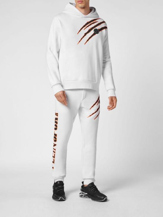 26SS 플레인스포츠 후드 티셔츠 SADCMJB3246SJO001N 01 White - PLEIN SPORT
