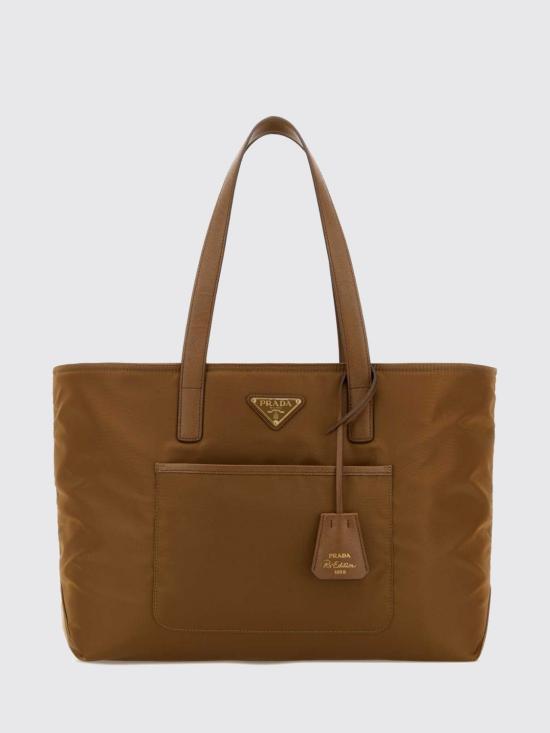 26FW 프라다 리에디션 1978 리나일론 사피아노 레더 토트백 1BG555R064 F0134 Brown