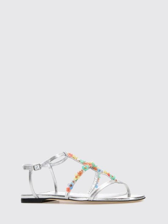 26SS 지미추 샌들 GWYNDAISYFLATEQN SILVERMULTI - JIMMY CHOO