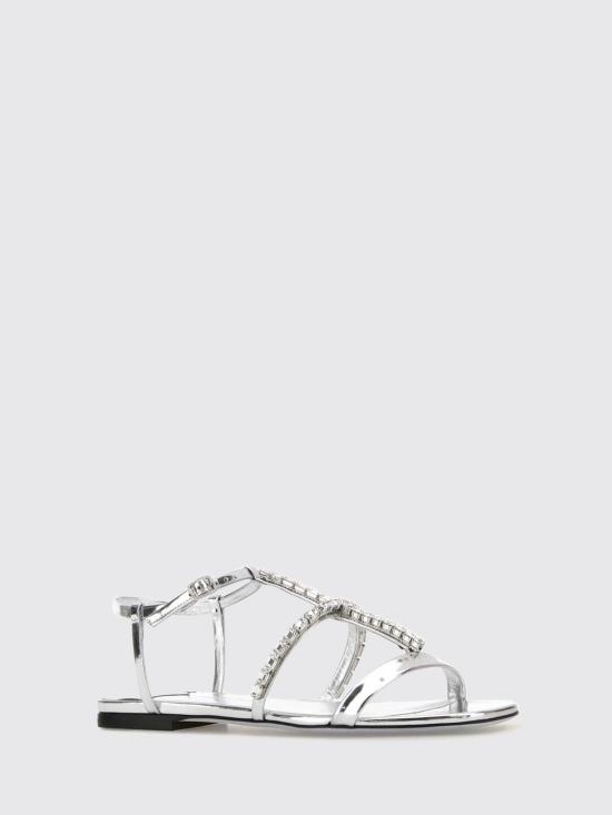 26SS 지미추 샌들 GWYNFLATIOX SILVERCRYSTAL - JIMMY CHOO