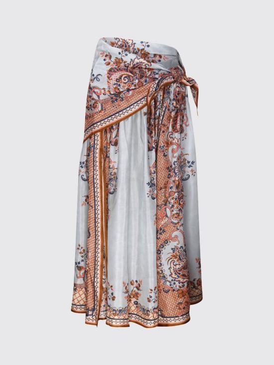 26FW 짐머만 롱 스커트 8066SSS261 BLUPF Blue - ZIMMERMANN