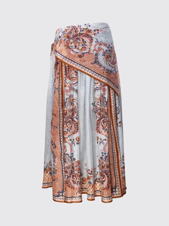 26FW 짐머만 롱 스커트 8066SSS261 BLUPF Blue - ZIMMERMANN