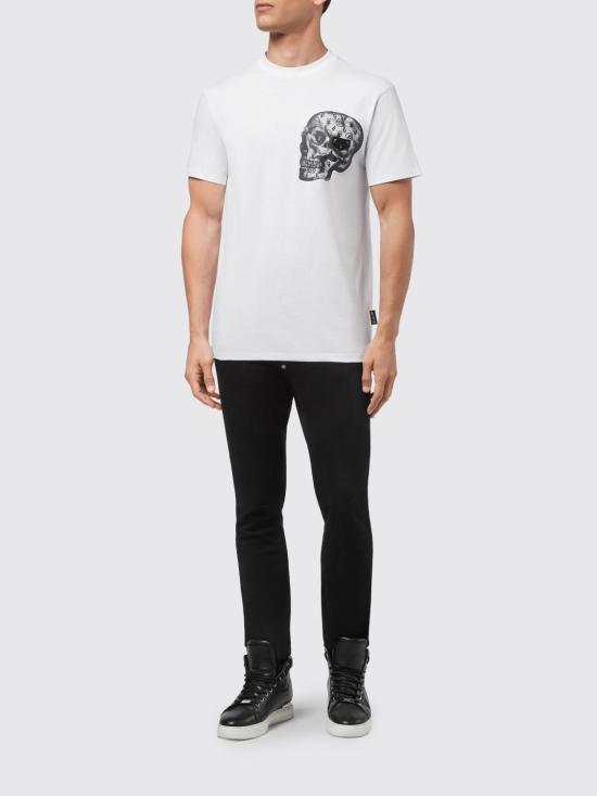 26SS 필립 플레인 반팔 티셔츠 LABCUTK0034PJY002N 01 White - PHILIPP PLEIN