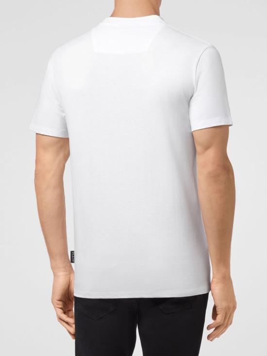 26SS 필립 플레인 반팔 티셔츠 LABCUTK0034PJY002N 01 White - PHILIPP PLEIN