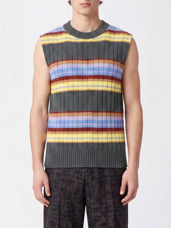 26SS 드리스 반 노튼 니트 베스트 212353730 610 Forest Green