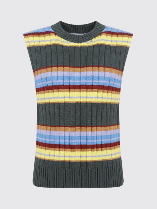 26SS 드리스 반 노튼 니트 베스트 212353730 610 Forest Green - DRIES VAN NOTEN