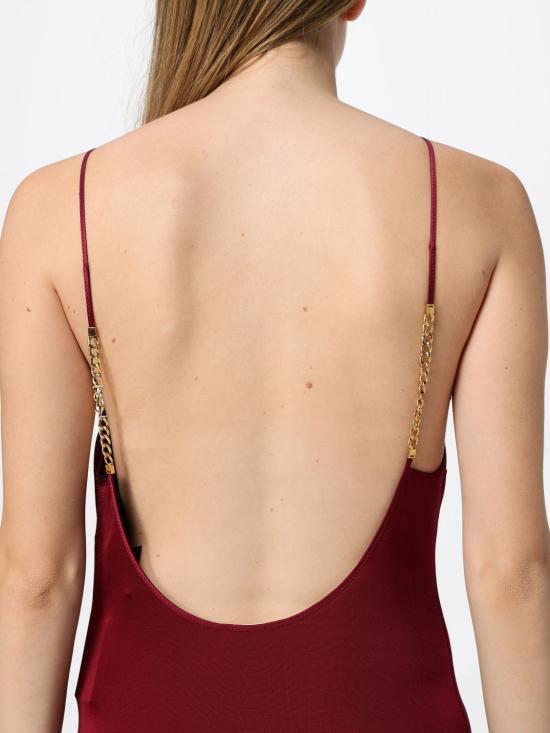 26FW 생로랑 롱 원피스 876792Y38DS 5860 Burgundy - SAINT LAURENT
