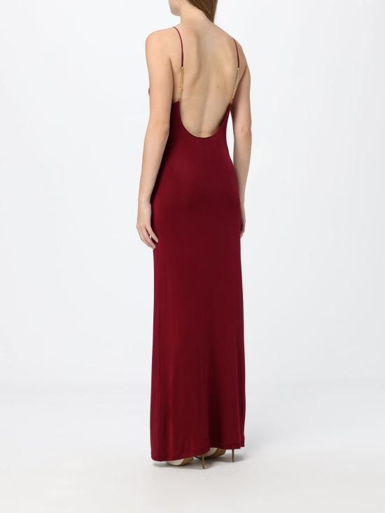 26FW 생로랑 롱 원피스 876792Y38DS 5860 Burgundy - SAINT LAURENT