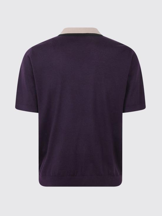 26SS 드리스 반 노튼 폴로 티셔츠 0212103716 402 Red Purple - DRIES VAN NOTEN