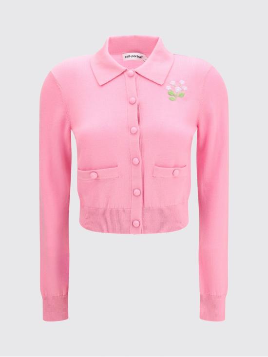 26FW 셀프 포트레이트 가디건 PF26143CP Pink - SELF PORTRAIT