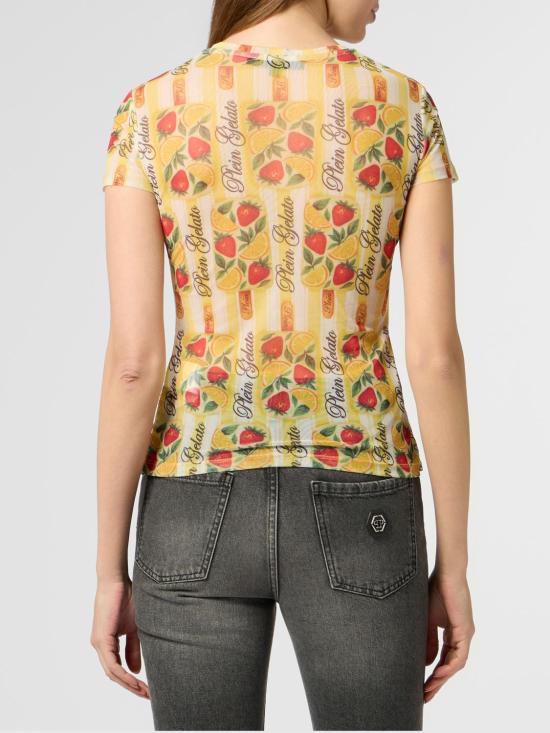 26SS 필립 플레인 반팔 티셔츠 PAFCWTK3961PTE003N 09 Yellow - PHILIPP PLEIN