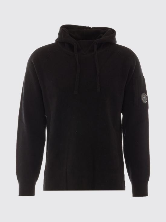 26FW 씨피 컴퍼니 후드 티셔츠 21CMKN098A110149A 999 Black - C.P. COMPANY