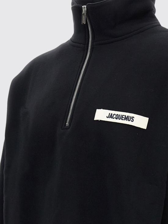 26FW 자크뮈스 하프 집업 스웨트 셔츠 SSM00313AJ00174 990 Black - JACQUEMUS