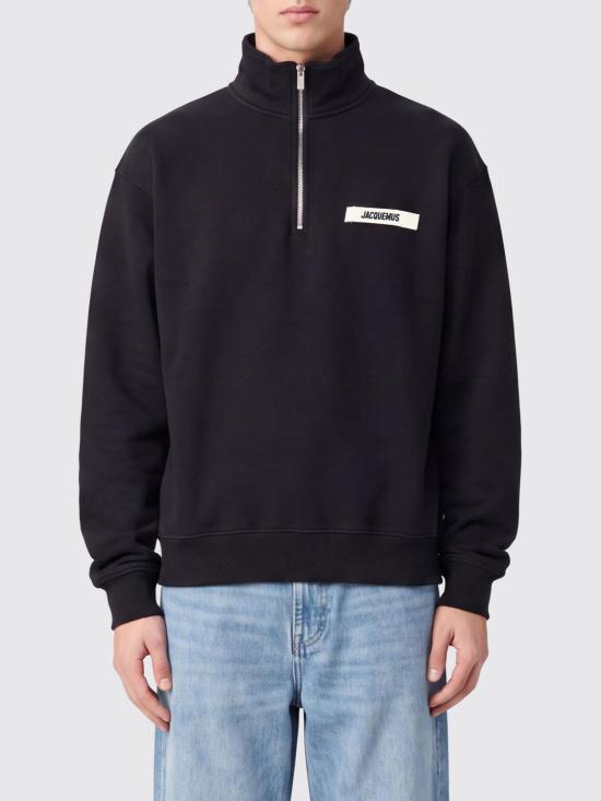 26FW 자크뮈스 하프 집업 스웨트 셔츠 SSM00313AJ00174 990 Black