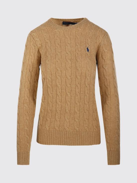 26FW 폴로 랄프로렌 폴로 자수 케이블 니트 스웨터 211971865 002 Beige - POLO RALPH LAUREN