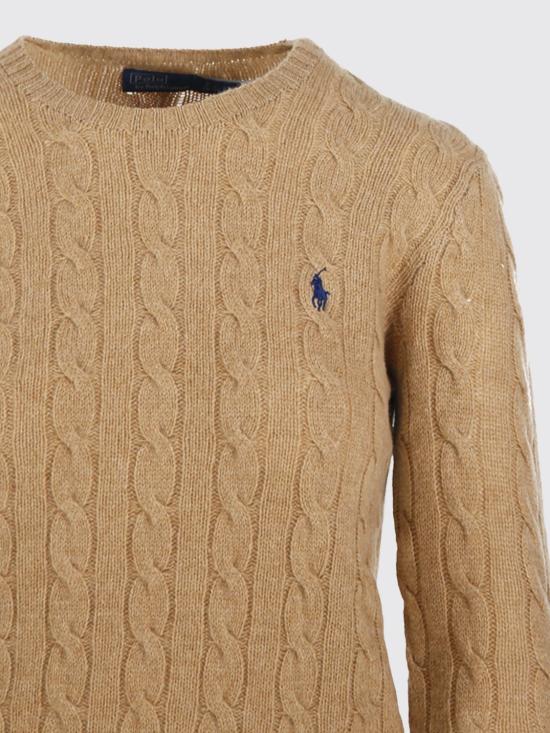 26FW 폴로 랄프로렌 폴로 자수 케이블 니트 스웨터 211971865 002 Beige - POLO RALPH LAUREN
