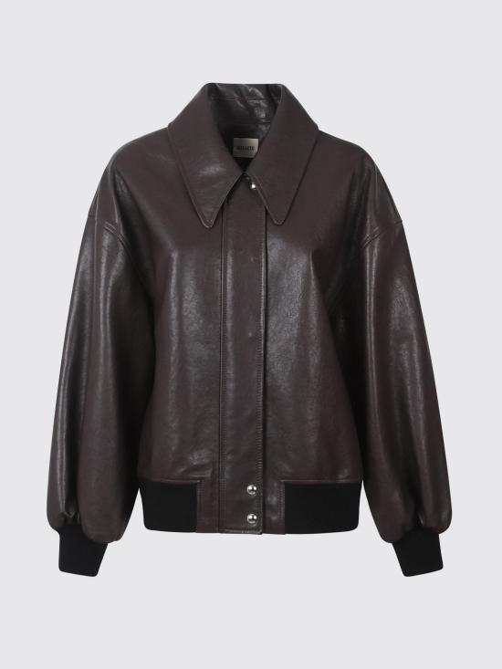 26SS 케이트 쉘맨 레더 자켓 쉘맨 레더 자켓 6166729L729 950 Brown - KHAITE
