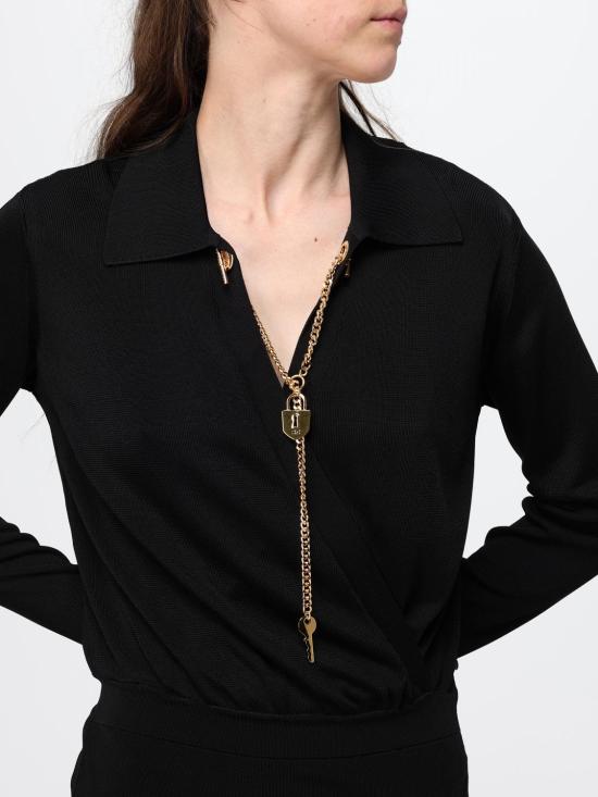 26FW 엘리자베타프랜치 롱 원피스 AM19S66E2 110 Black - ELISABETTA FRANCHI