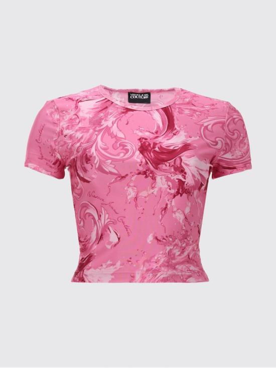 26SS 베르사체 반팔 티셔츠 80HAH602JS532 499 Pink - VERSACE