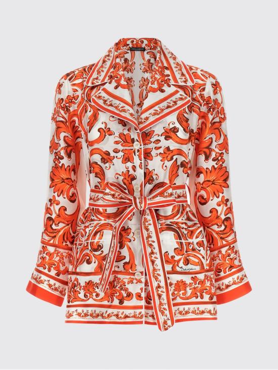 26FW 돌체앤가바나 블라우스 F5Q03TGDDRE S9000 Orange - DOLCE & GABBANA