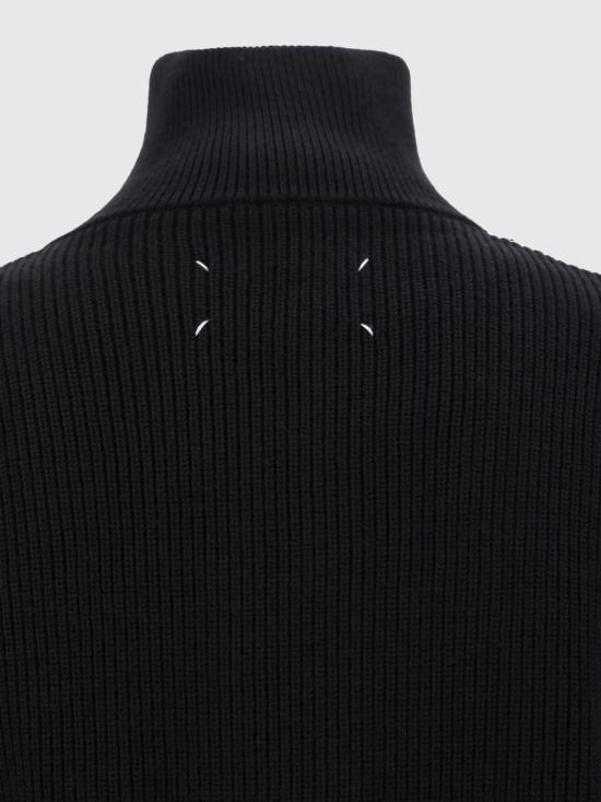 26FW 마르지엘라 니트 집업 가디건 SI1HA0013S17781 900F Black - MAISON MARGIELA