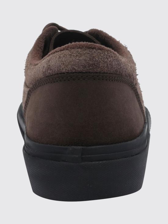 26FW 스톤 아일랜드 로우탑 트레이너 컴퍼스 로고 패치 스웨이드 스니커즈 S100020S0539 V007C Brown - STONE ISLAND