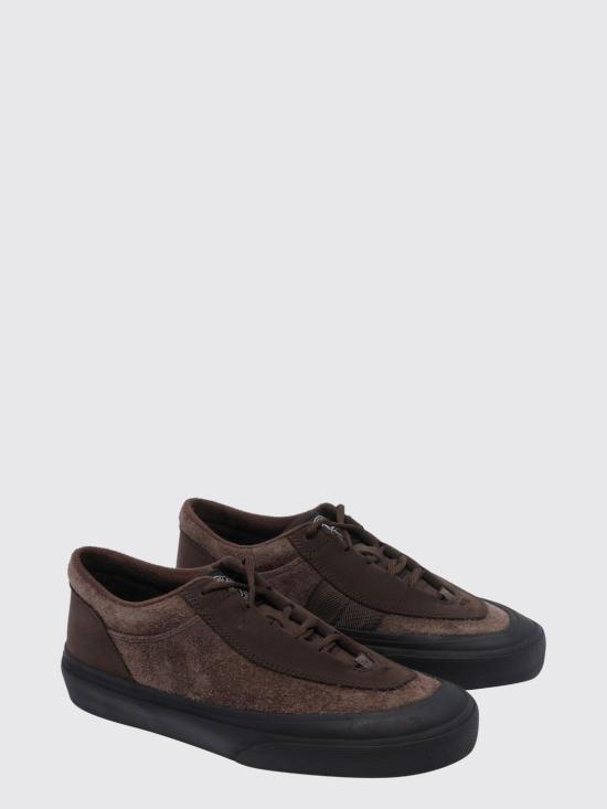 26FW 스톤 아일랜드 로우탑 트레이너 컴퍼스 로고 패치 스웨이드 스니커즈 S100020S0539 V007C Brown - STONE ISLAND
