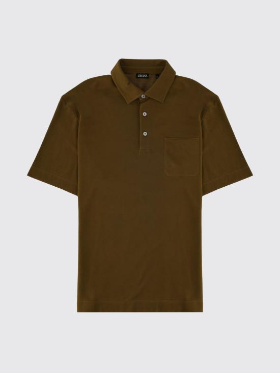 26SS 에르메네질도제냐 폴로 티셔츠 UH392A3H752 V04 Grass Green - ERMENEGILDO ZEGNA