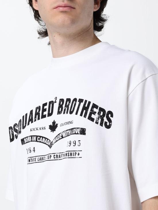 26FW 디스퀘어드2 반팔 티셔츠 S74GD1599D20106 100 White - DSQUARED2