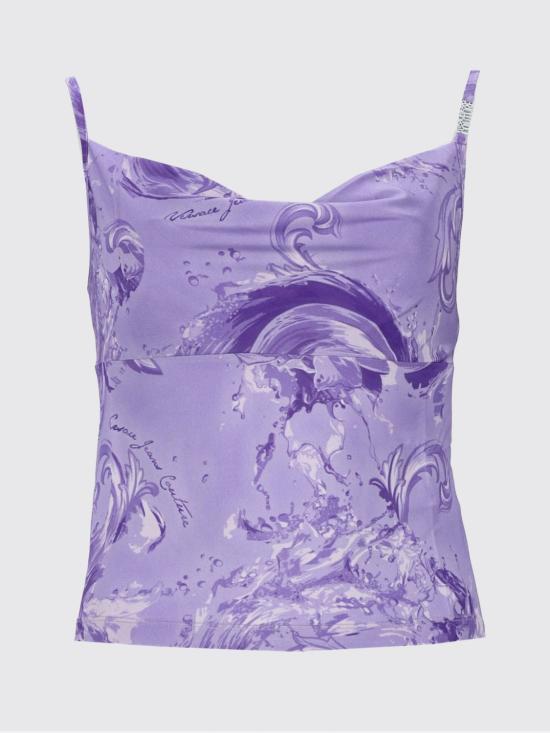 26SS 베르사체 민소매 티셔츠 80HAM236JS533 338 Violet - VERSACE