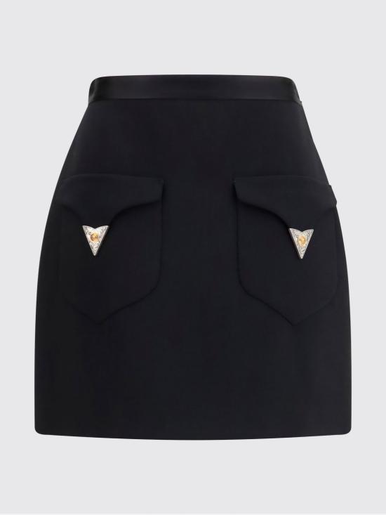 26FW 베르사체 미디 스커트 10254571A18305 1B000 Black - VERSACE