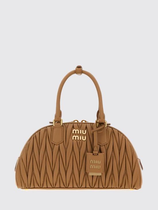 26FW 미우미우 아르카디 탑핸들 토트백 5BB197AN88 F098L Brown