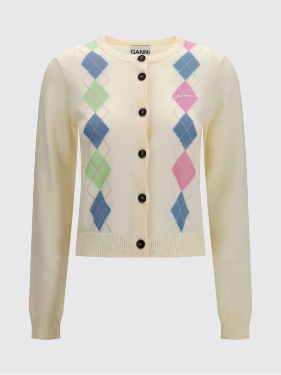 26FW 가니 가디건 A1160009 135 Yellow Cream - GANNI