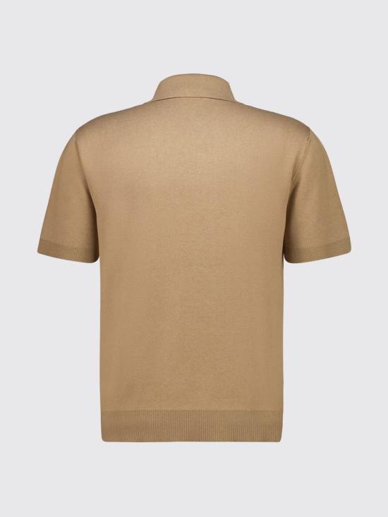 26SS 구찌 자수 실크 코튼 폴로 셔츠 853378XKFDL 2017 Brown - GUCCI