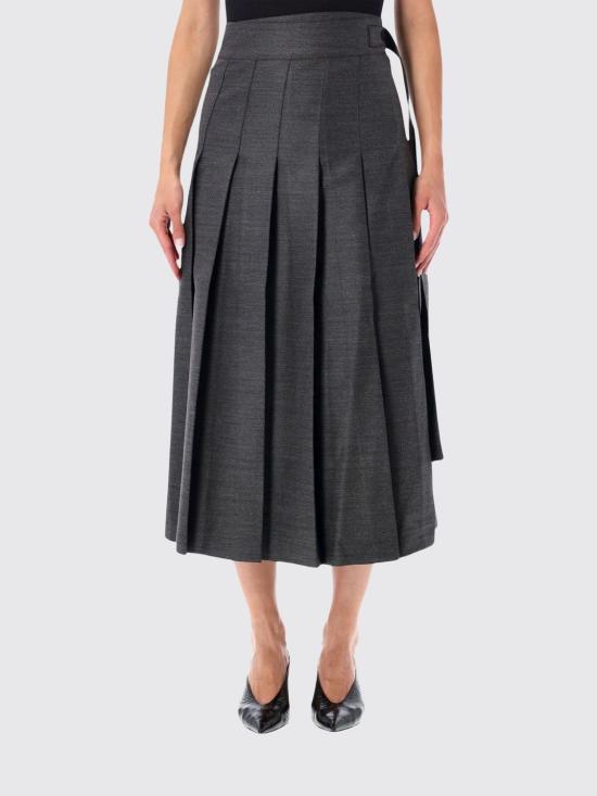 26FW 로에 미디 스커트 82032417 021 Grey