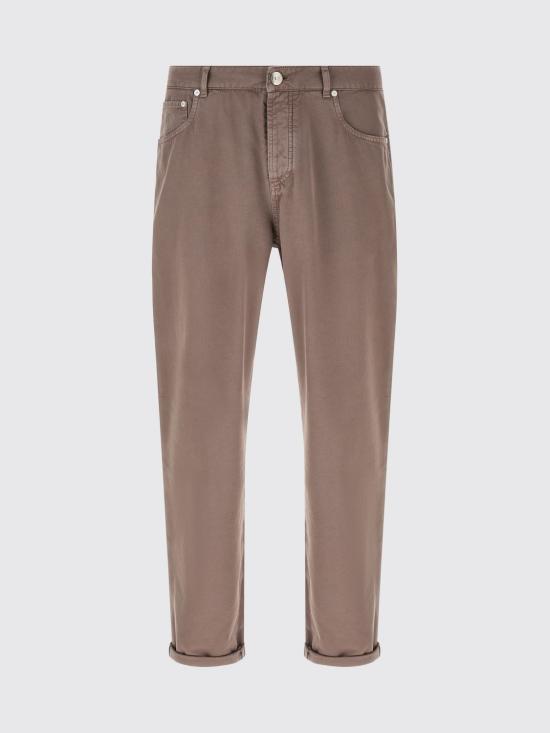 26SS 브루넬로 쿠치넬리 스트레이트 팬츠 M252DF1010 C6046 Brown - BRUNELLO CUCINELLI