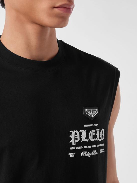 26SS 필립 플레인 민소매 티셔츠 UAECMTK8777PJY002N 02 Black - PHILIPP PLEIN