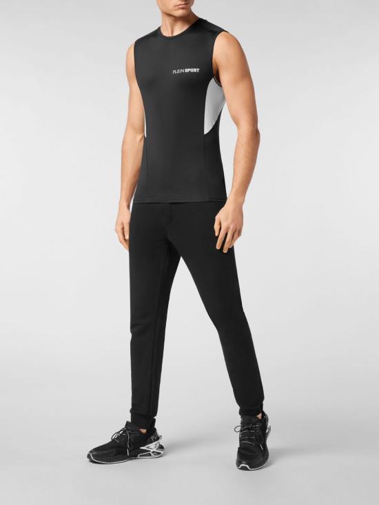 26SS 플레인스포츠 민소매 티셔츠 SAECMTK8001STE003N 02 Black - PLEIN SPORT