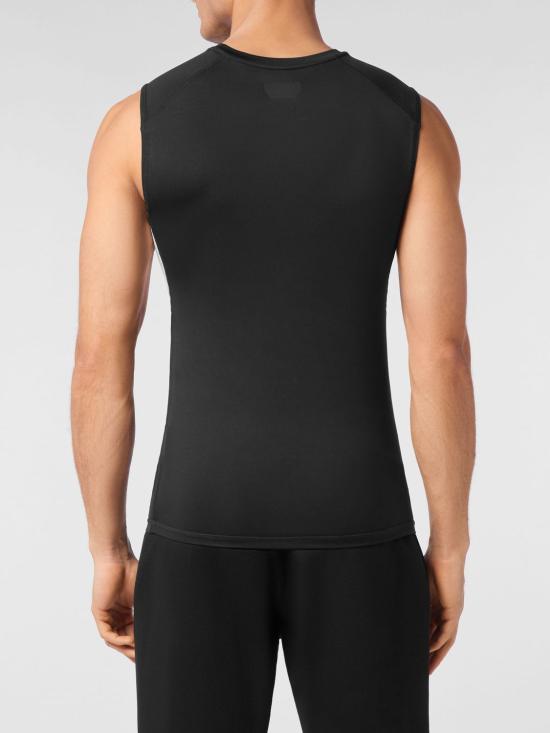26SS 플레인스포츠 민소매 티셔츠 SAECMTK8001STE003N 02 Black - PLEIN SPORT
