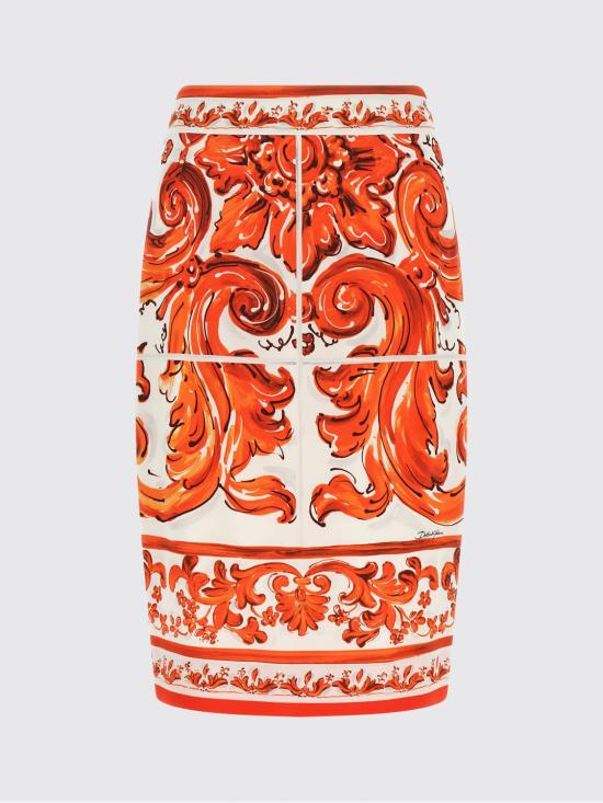 26FW 돌체앤가바나 미디 스커트 F4C2CTGDDRJ S9000 Orange - DOLCE & GABBANA