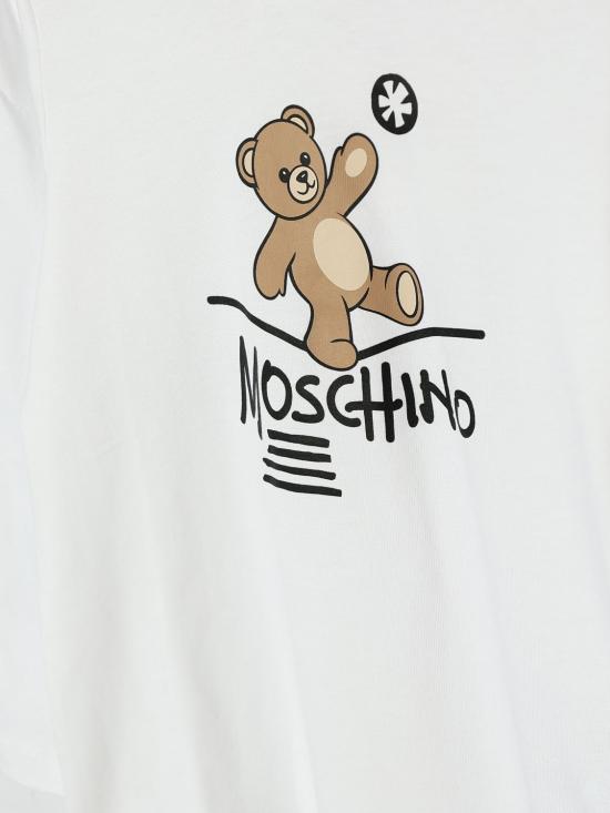 26FW [키즈] 모스키노 티셔츠 HZO00JLAA20 10101 White - MOSCHINO