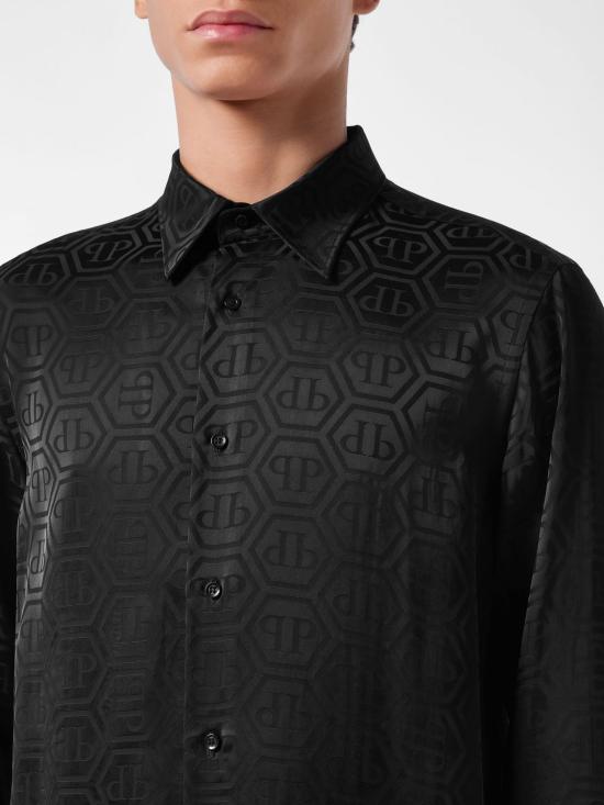 26SS 필립 플레인 긴팔 셔츠 FAECMRP2488PTE104N 02 Black - PHILIPP PLEIN